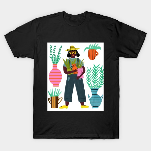 Plant girl T-Shirt by Sofi Naydenova